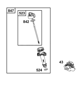Lubrication Group Diagram and Parts List for 9P702-0061-H5  Briggs and Stratton Engine